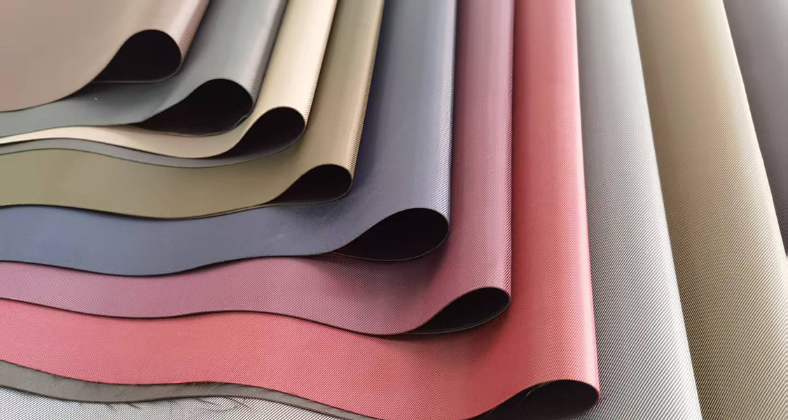 双色斜纹高弹发泡面料产品展示