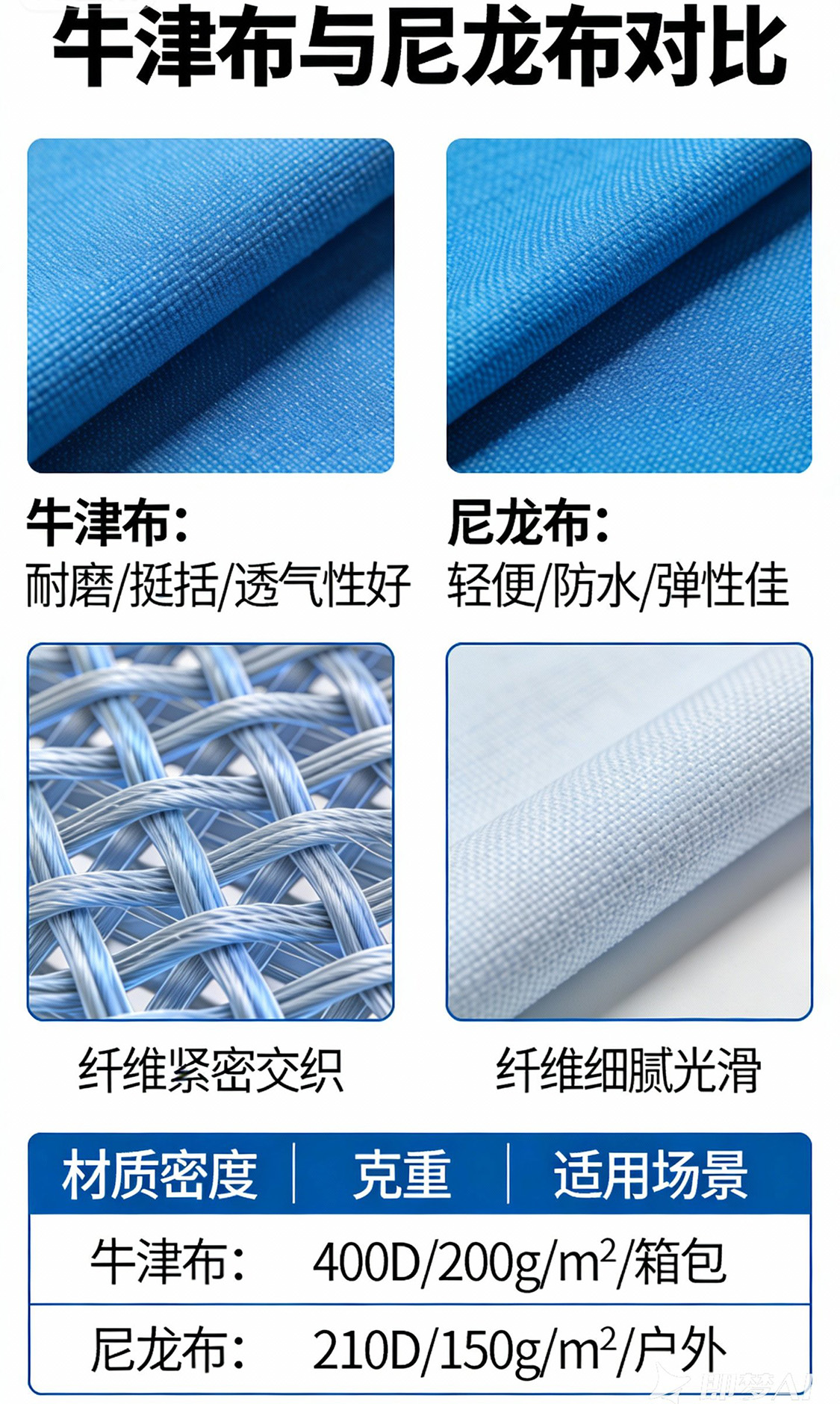 牛津布与尼龙布对比